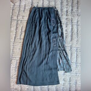 Vintage Donna Jessica Blue and Green Layered Maxi Skirt